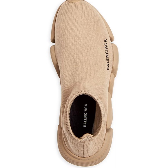 Balenciaga Women’s Speed 2.0 Recycled Knit Sneaker in Beige - Picture 3 of 10